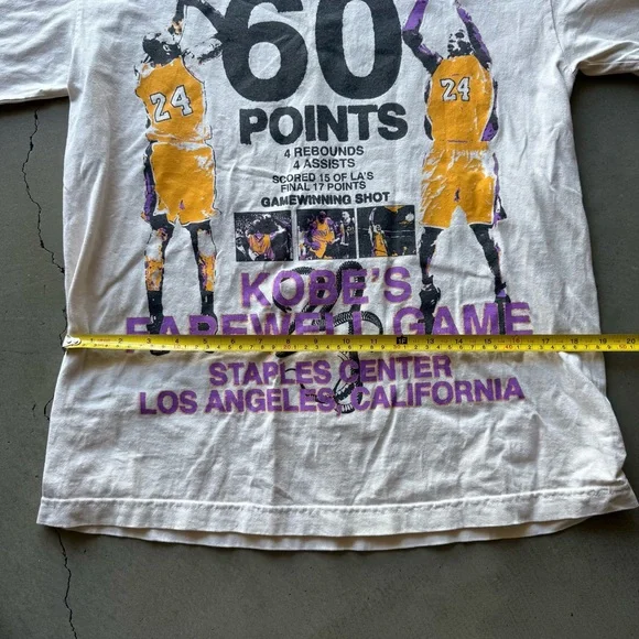Los Angeles Apparel / Kobe Bryant Farewell T-Shirt / Cream - Picture 5 of 10